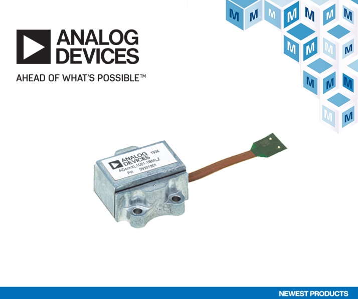 贸泽电子备货适用于工业系统的 Analog Devices ADcmXL1021-1振动传感器