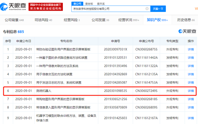 京東數(shù)科新增“測(cè)謊機(jī)器人”專利