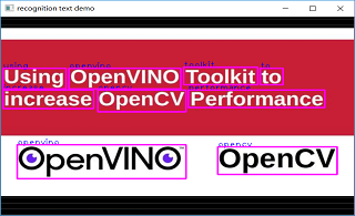 OpenVINO+OpenCV 文本检测与识别