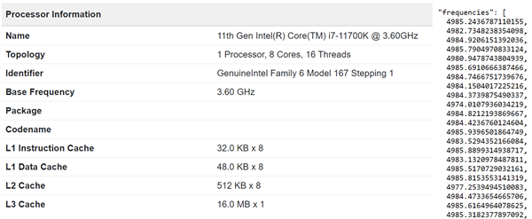 Intel 11代酷睿i7-11700K首次現(xiàn)身：加速5GHz、單核性能大漲26％