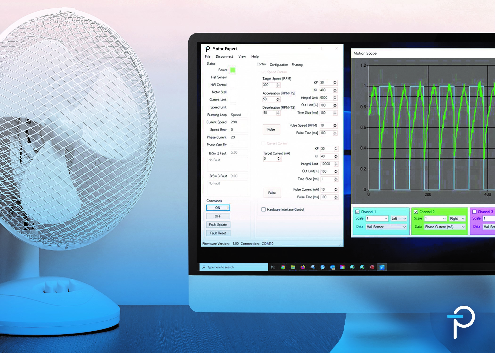 Power Integrations推出采用BridgeSwitch IC作為驅動的單相無刷直流電機精調控制軟件