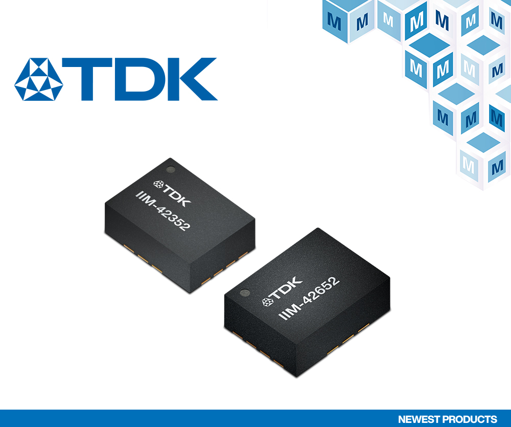 贸泽电子开售适合各种工业应用的TDK InvenSense SmartIndustrial 传感器系列