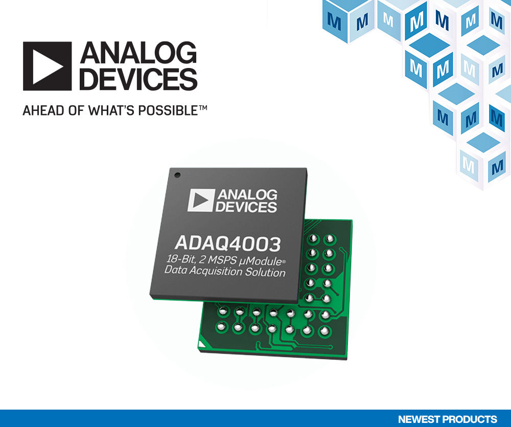 贸泽备货Analog Devices ADAQ4003数据采集解决方案