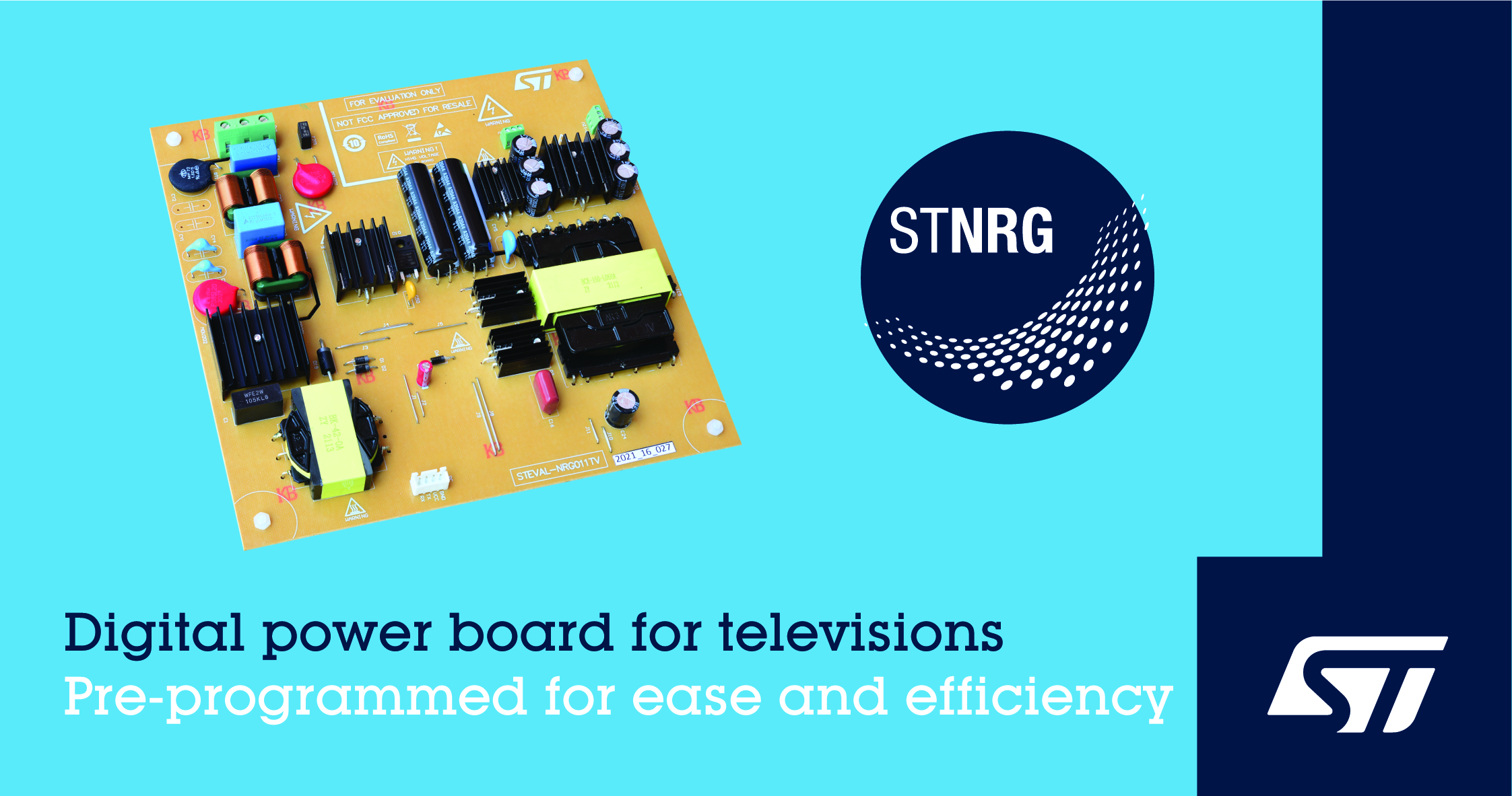意法半导体 LED 电视 200W 数字电源解决方案满足严格的生态设计标准
