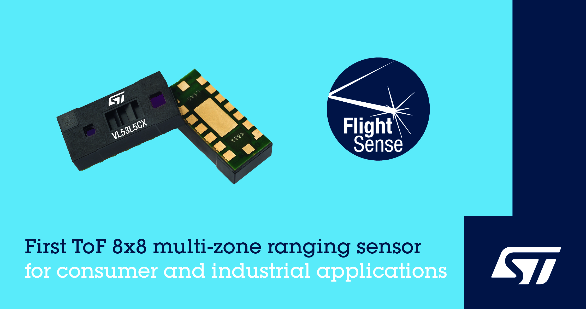 意法半導體發布8x8區測距飛行時間傳感器，賦能應用創新