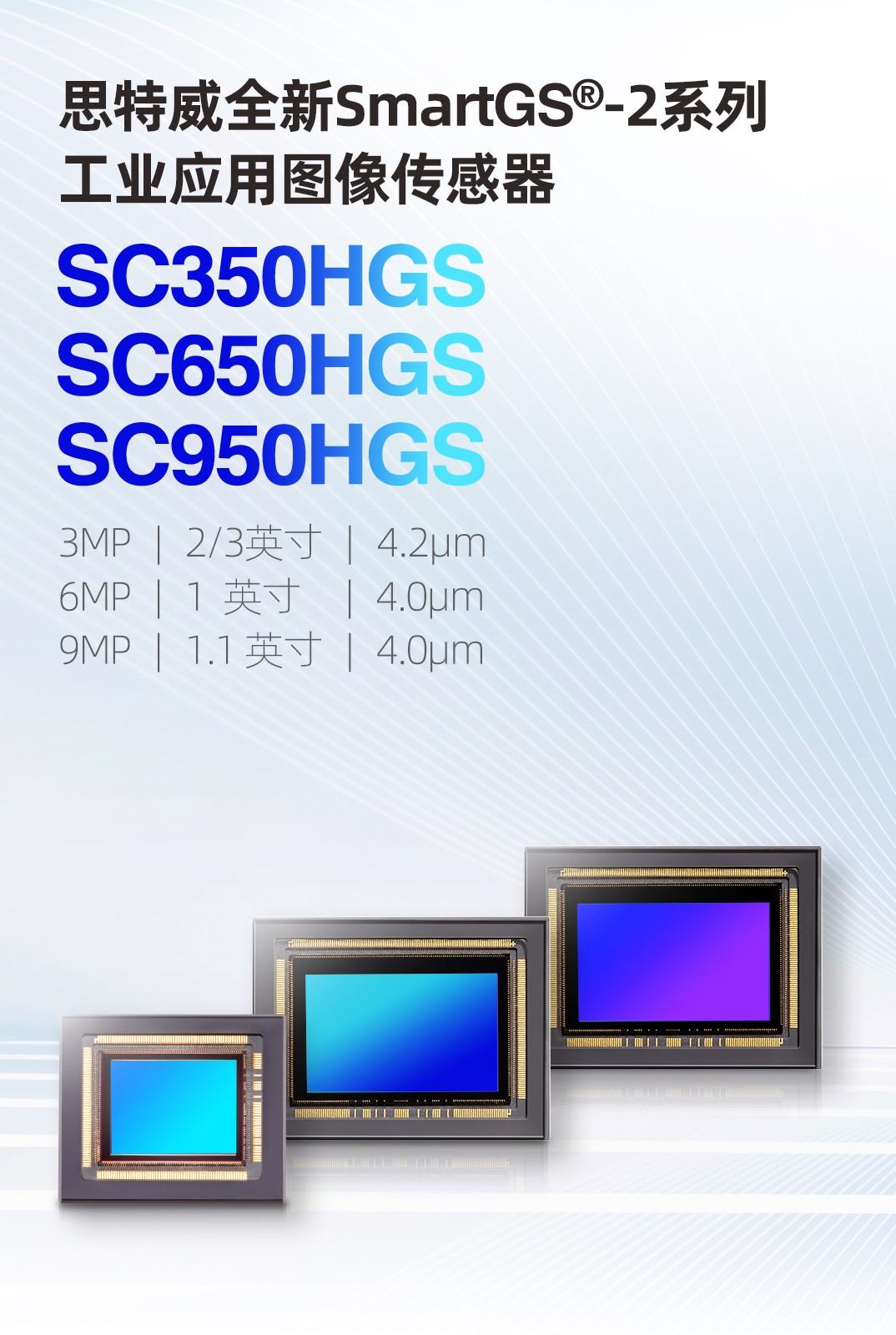 思特威推出三款全新SmartGS-2技術的工業應用CMOS圖像傳感器