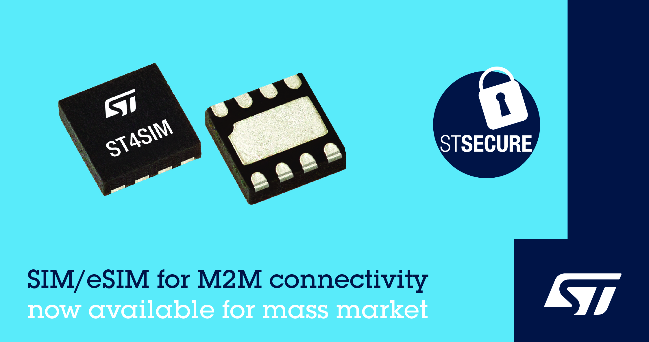 意法半導體向大眾市場推出ST4SIM M2M用兼容GSMA的eSIM卡芯片