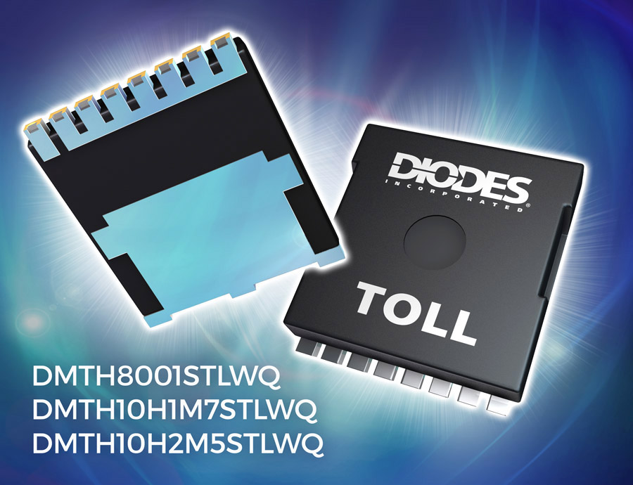 Diodes Incorporated 目标电动汽车产品应用推出高电流 TOLL MOSFETs