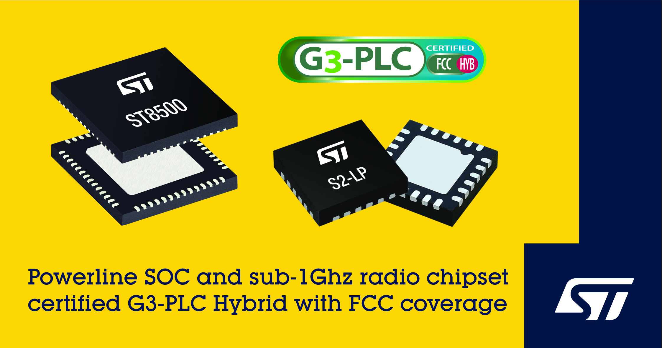 意法半导体扩大智能表计通信连接功能，G3-PLC Hybrid双模芯片组获FCC认证