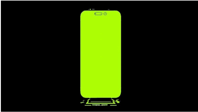 iPhone 14 Pro外形示意圖曝光 或采用“打孔+藥丸”設計