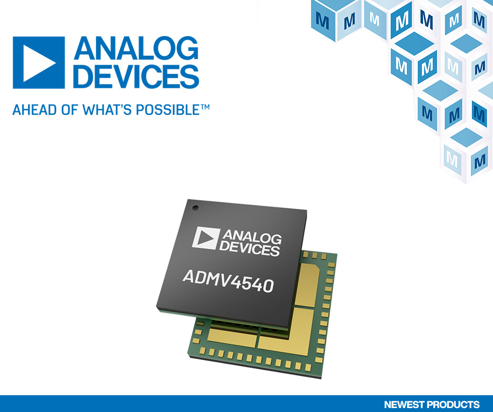 贸泽开售Analog Devices用于卫星通信的ADMV4540 K波段正交解调器