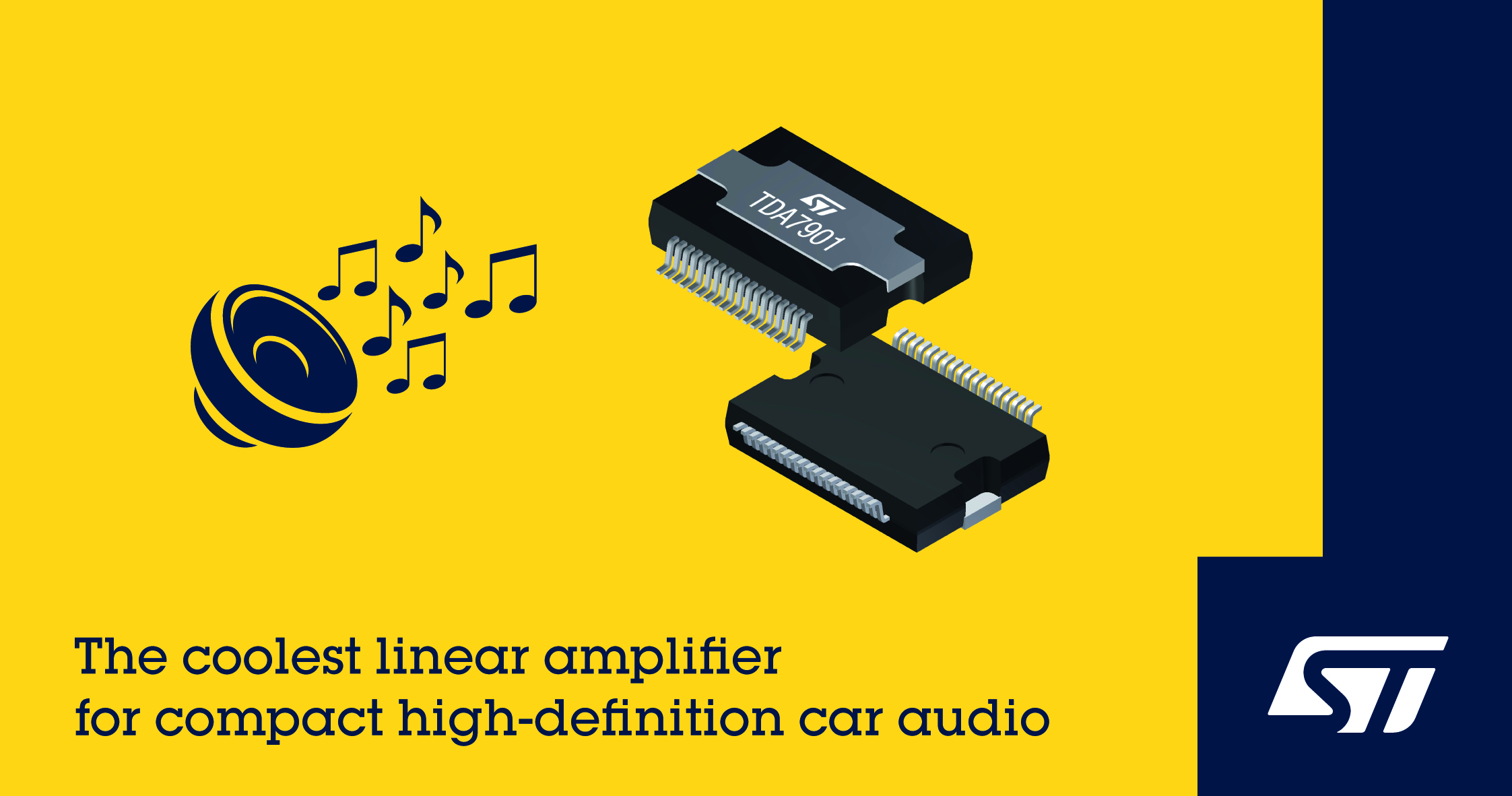 意法半導體發布高集成度車規音頻放大器，高清音質與G類能效兼備