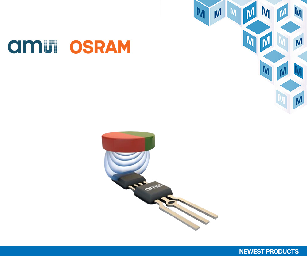 貿澤電子備貨ams OSRAM AS5172E高分辨率車用磁性位置傳感器 
