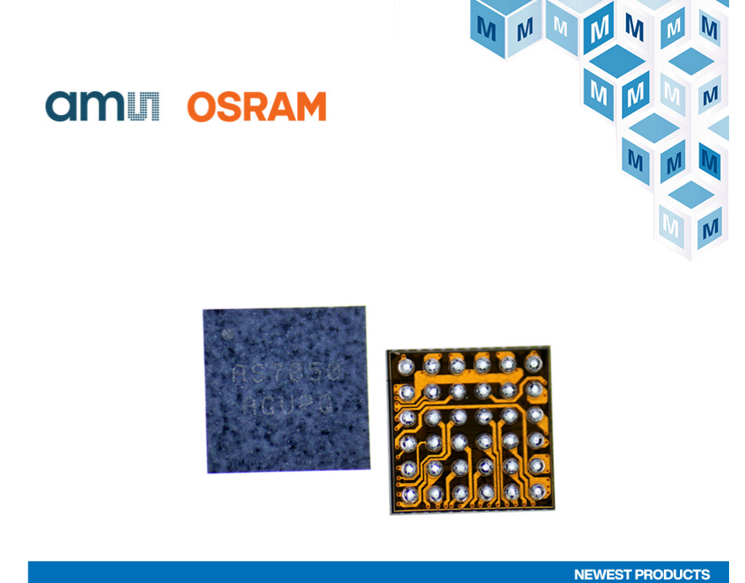 貿澤備貨ams OSRAM AS7050醫療與健康傳感器