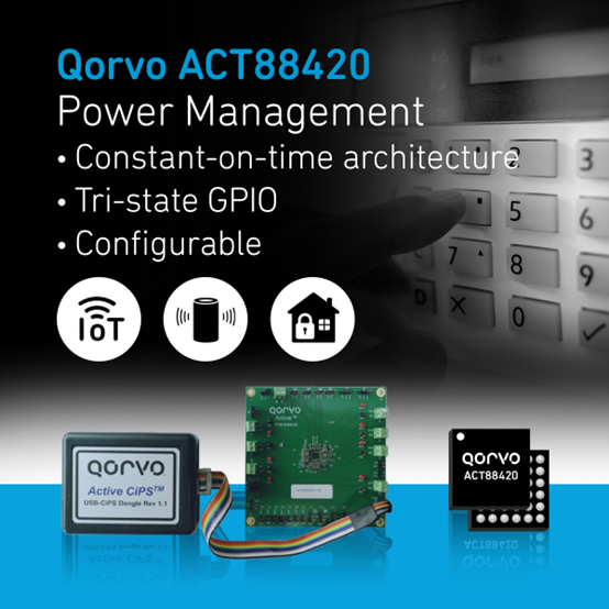 Qorvo全新推出高度可配置的緊湊型 PMIC，為物聯網和空間受限應用提供服務