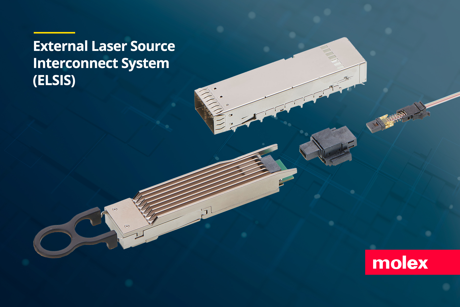 Molex莫仕推出首款用于共封装光学组件 (CPO) 的混合光电连接器互连