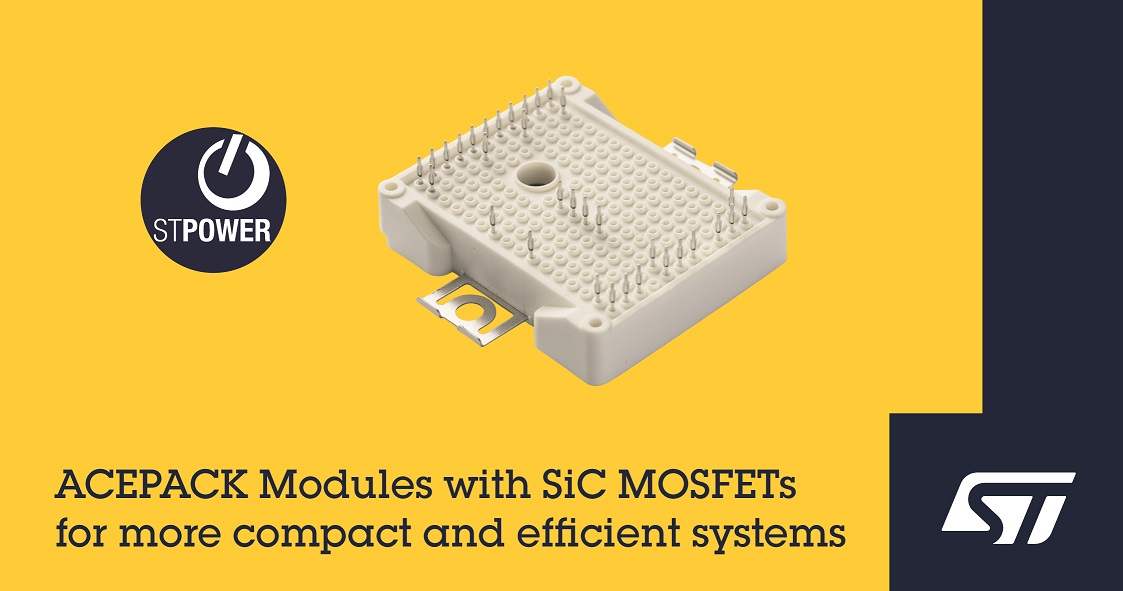 意法半导体发布两款灵活多用的电源模块，简化SiC逆变器设计