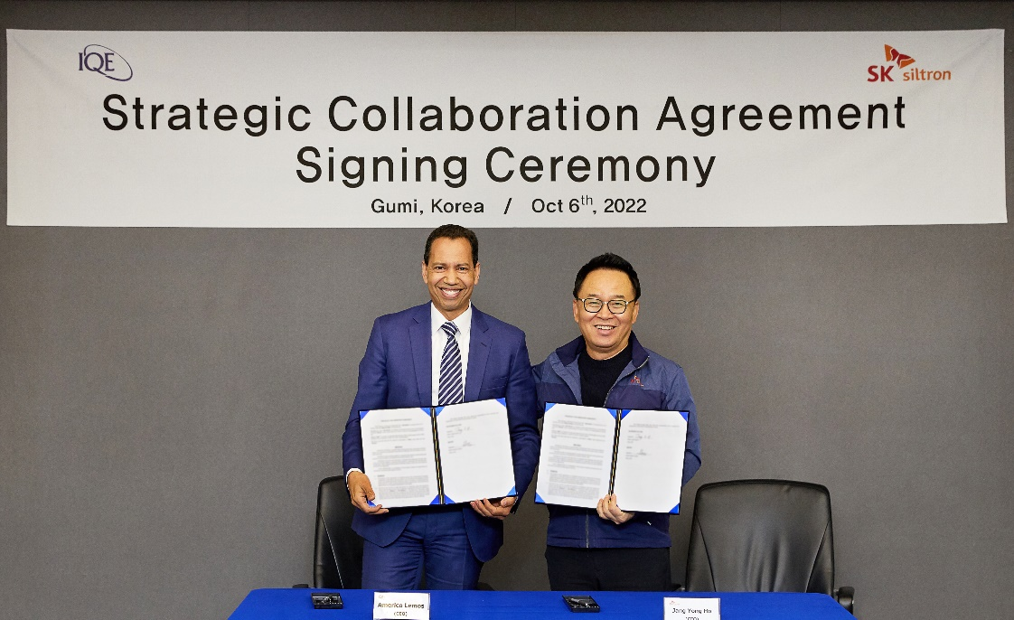 IQE宣布与SK siltron达成战略合作协议