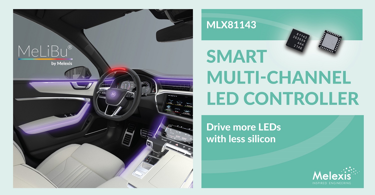 Melexis发布车用LED驱动芯片MLX81143,助力实现车内动态照明