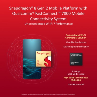 Snapdragon 8 Gen 2's FastConnect 7800 system brings Wi-Fi 7 and low-latency Bluetooth