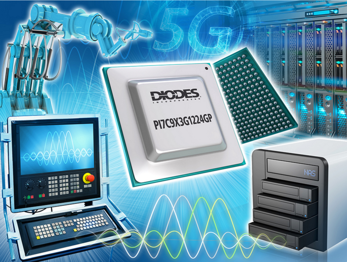 Diodes 的 PCIe 3.0 數據包切換器提供扇出及多主機功能