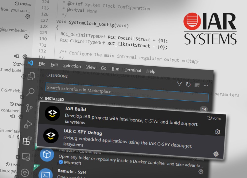 IAR Systems更新Visual Studio Code擴展