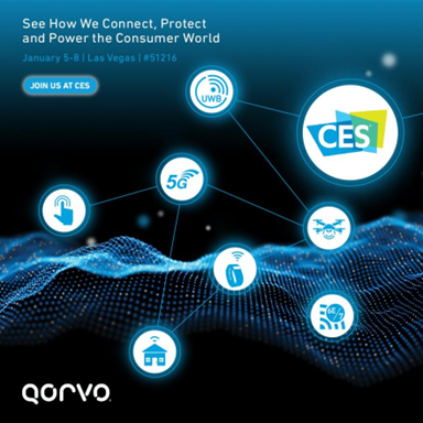 Qorvo 将在 CES2023 上展示消费电子产品的连接、保护和供电解决方案