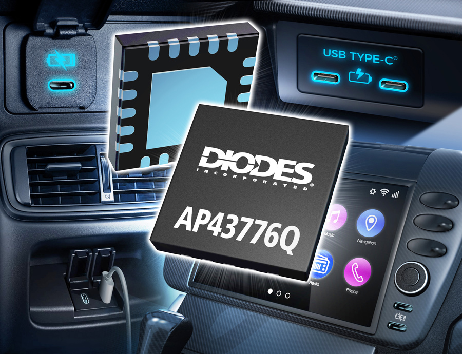 Diodes公司将符合汽车规格的双通道译码器用于USB PD 3.1 SPR、PPS 和 QC 协定