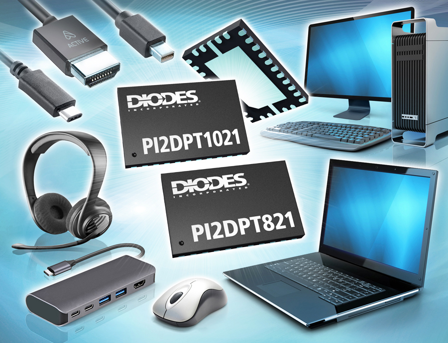 Diodes 公司的自适应等化与双向功能ReTimer为 USB-C/DP 设计带来高能效、低延迟的操作