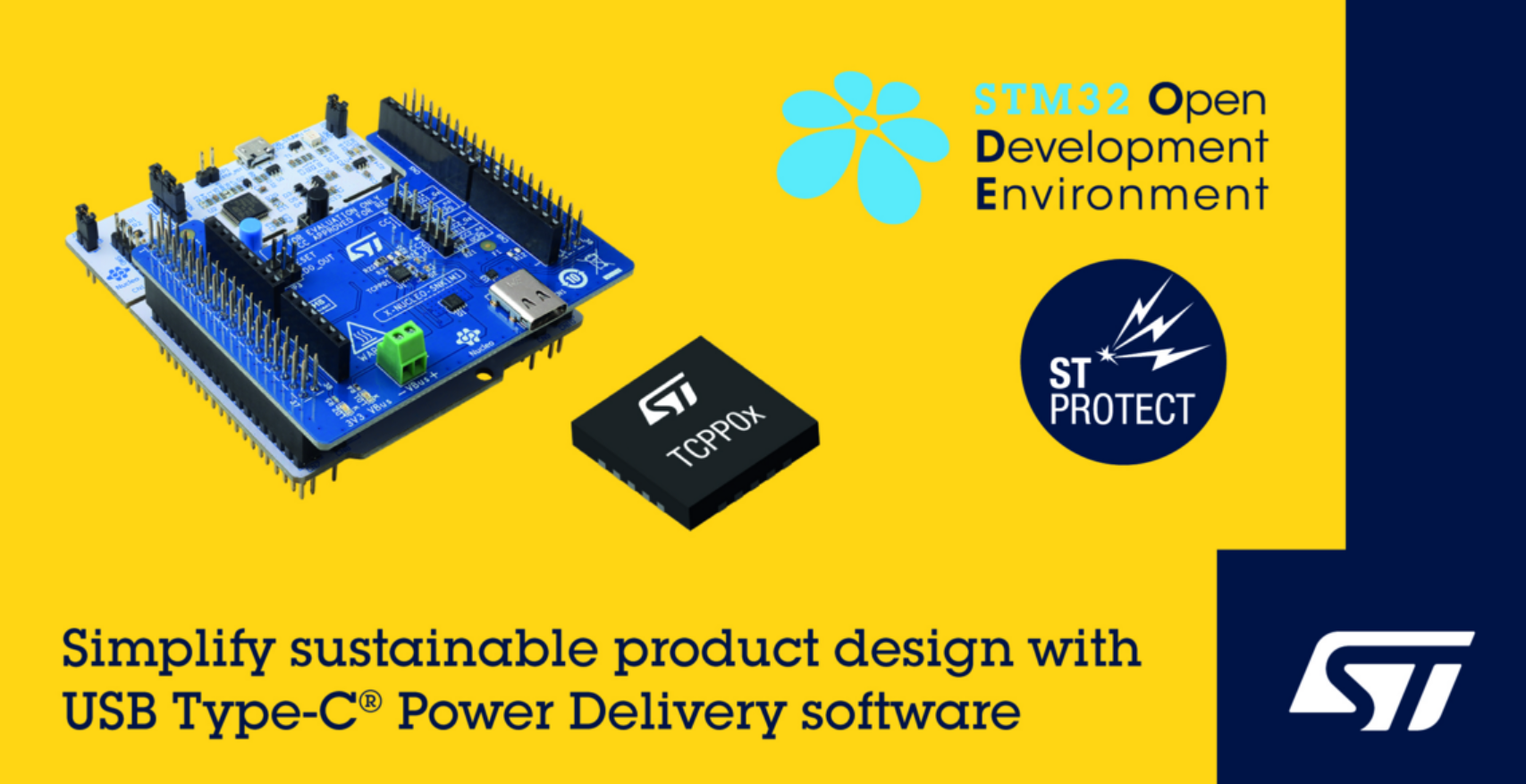 意法半導(dǎo)體發(fā)布支持STM32 微控制器的 USB Type-C? Power Delivery 軟件，簡化可持續(xù)產(chǎn)品設(shè)計