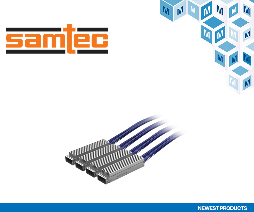 貿澤電子開售Samtec Flyover QSFP電纜系統