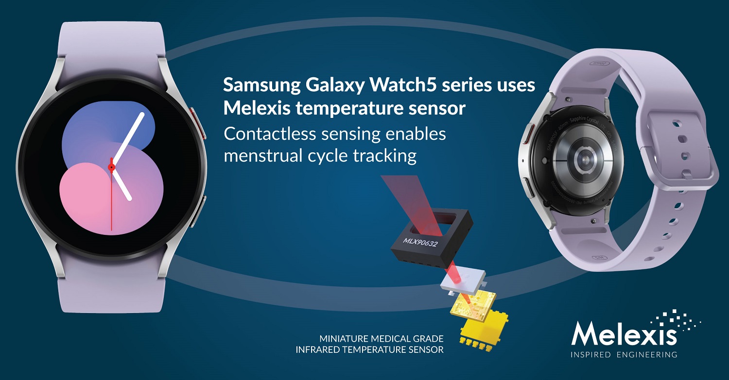 Galaxy Watch5系列搭載Melexis溫度傳感器芯片,引入生理周期跟蹤功能