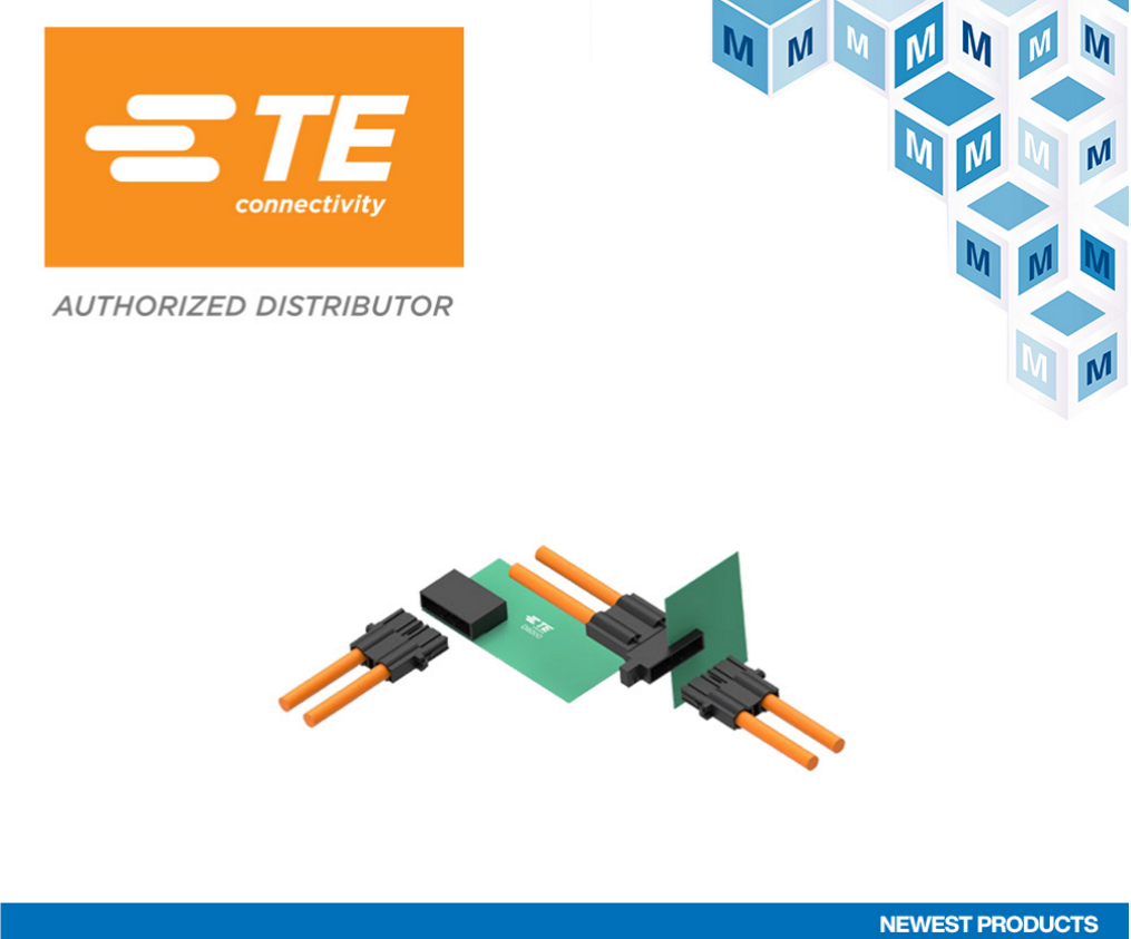 贸泽开售能为工厂自动化和机器人提供高电流容量的 TE Connectivity Dynamic D8000可插拔连接器 