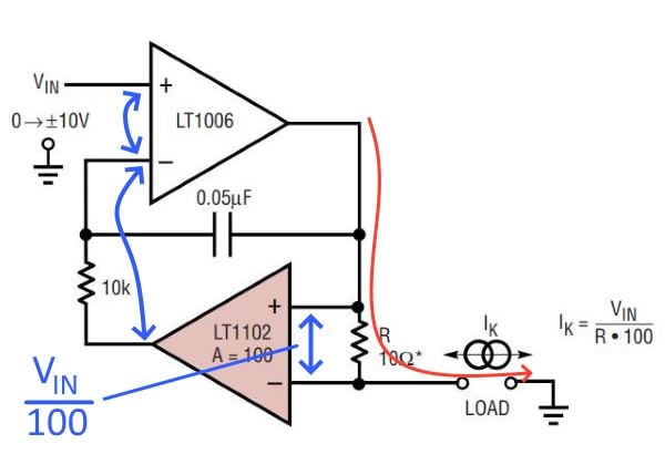 如何设计简单的电压控制双向电流源