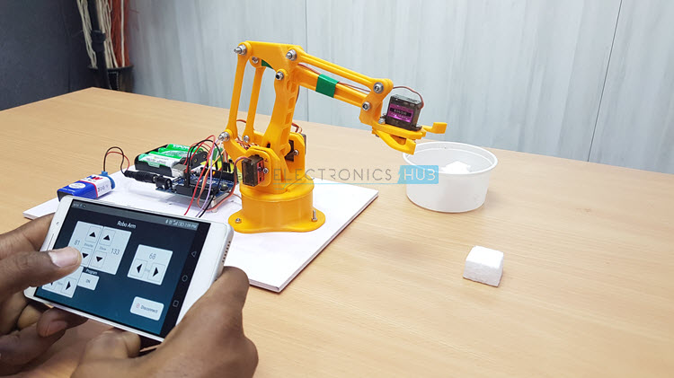 DIY Arduino & Bluetooth Controlled Robotic Arm Image 1