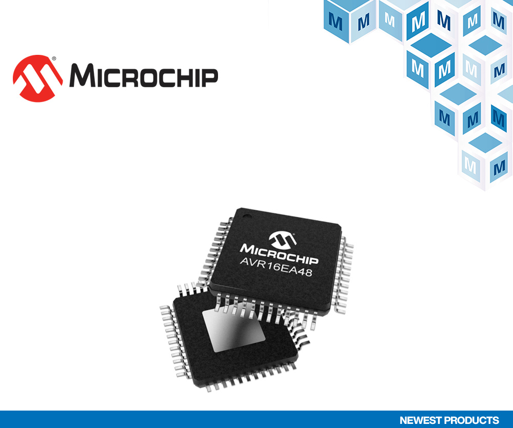 贸泽开售Microchip的AVR64EA 8位AVR MCU