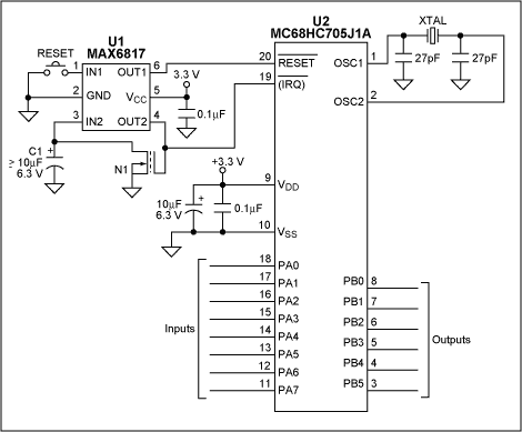 开关去抖动器IC创建长周期定时器