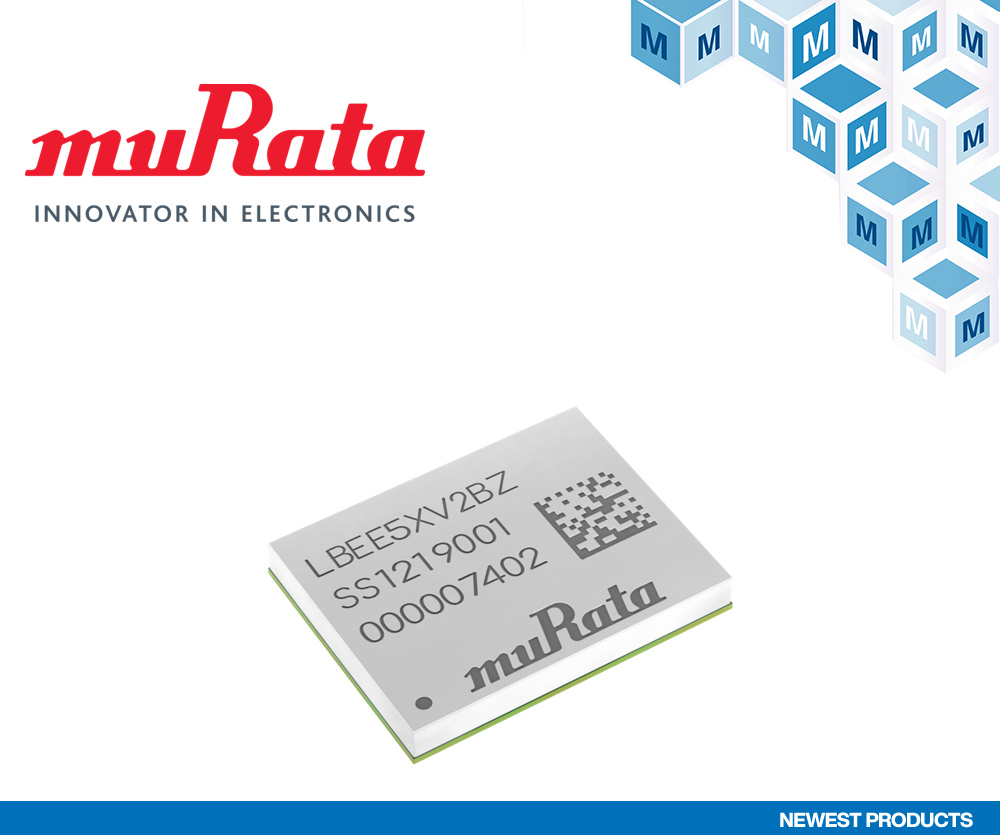 贸泽开售适用于物联网和手持无线应用的Murata Type 2BZ Wi-Fi +蓝牙模块