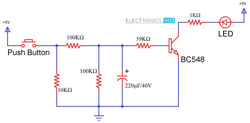 Up Down Fading LED Lights Circuit Diagram