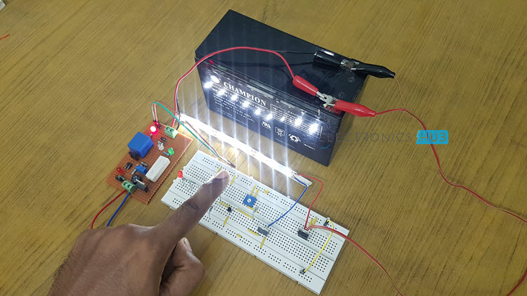 自動LED應急燈電路