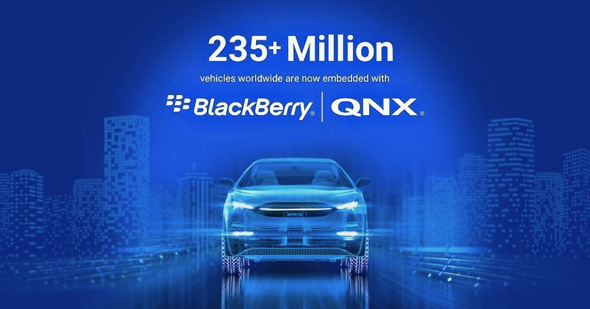 BlackBerry軟件現已部署超過2.35億輛汽車