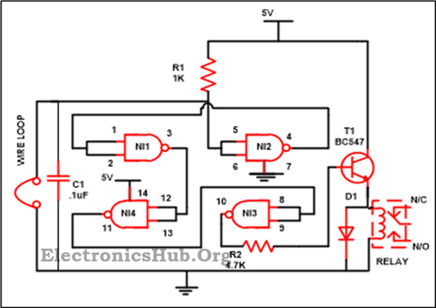 Luggage Security Alarm Circuit Diagram