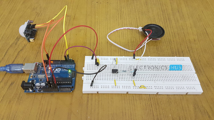 PIR Sensor based Security Alarm System using Arduino Image 1