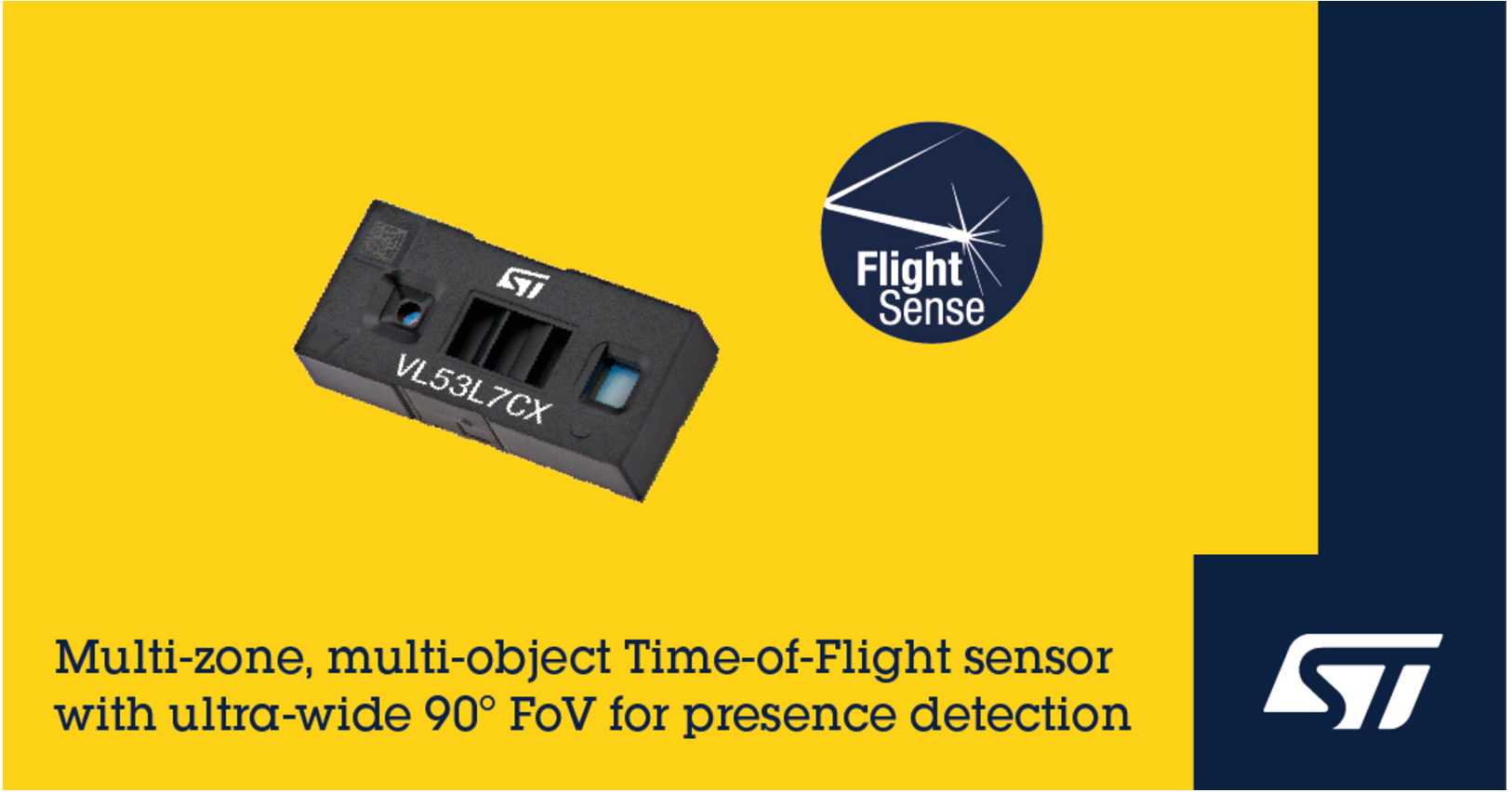 ST發(fā)布新款多區(qū)測距TOF傳感器，大視場角達“相機級”