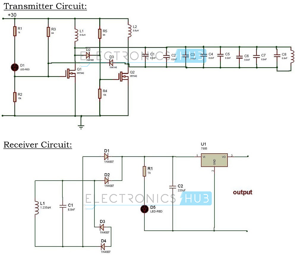 Wireless Power Transfer Circuit Diagram