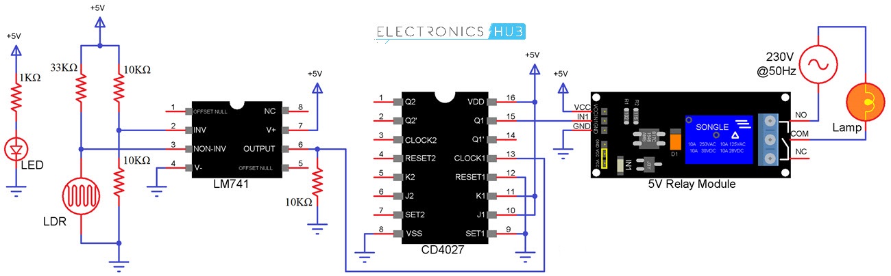 Wireless Switch Circuit using CD4027 Circuit Diagram 1