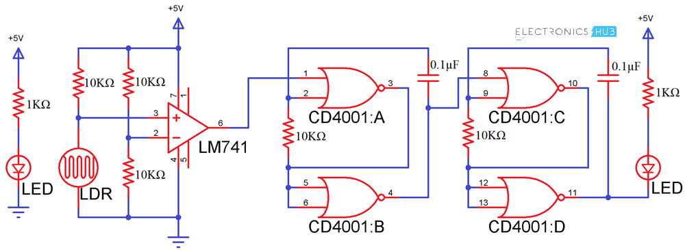 Electronic Letter Box Circuit Diagram 2