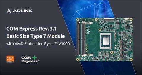 COM-Express Type 7模块采用AMD Ryzen嵌入式V3000处理器，具备多达8个 核心并整合2个10G 以太网络，提供极端温度支持选项，适合各种网络应用情境。凌华