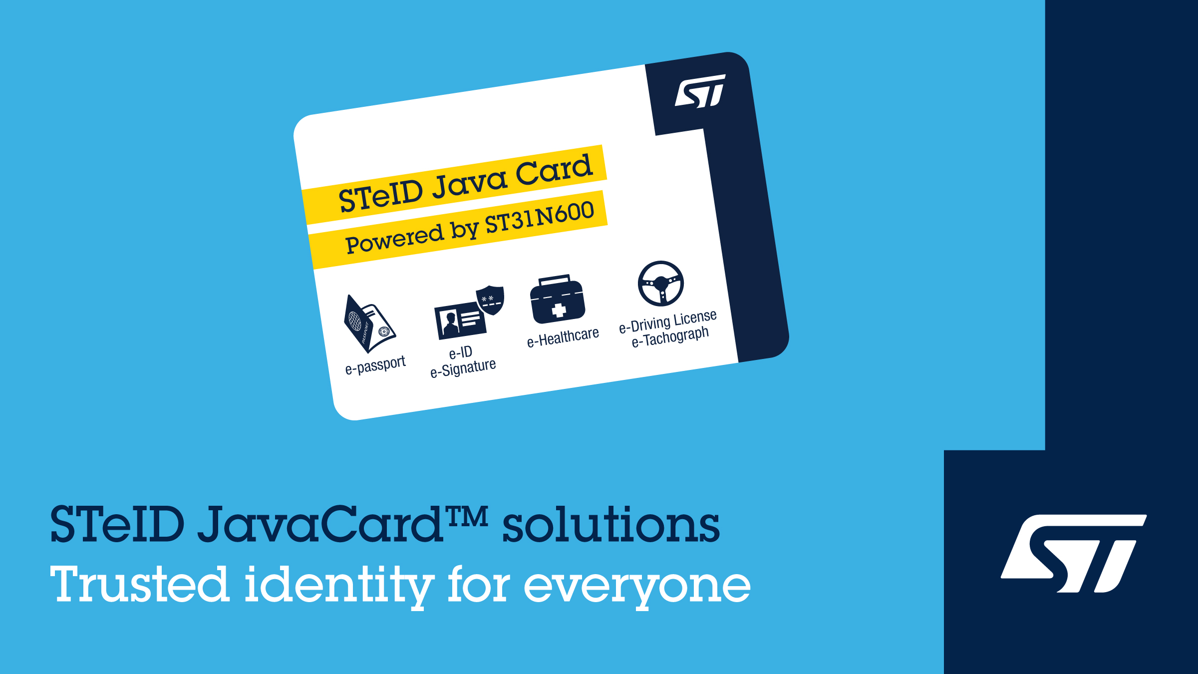 意法半導體推出STeID Java Card?可信電子身份證和電子政務(wù)解決方案