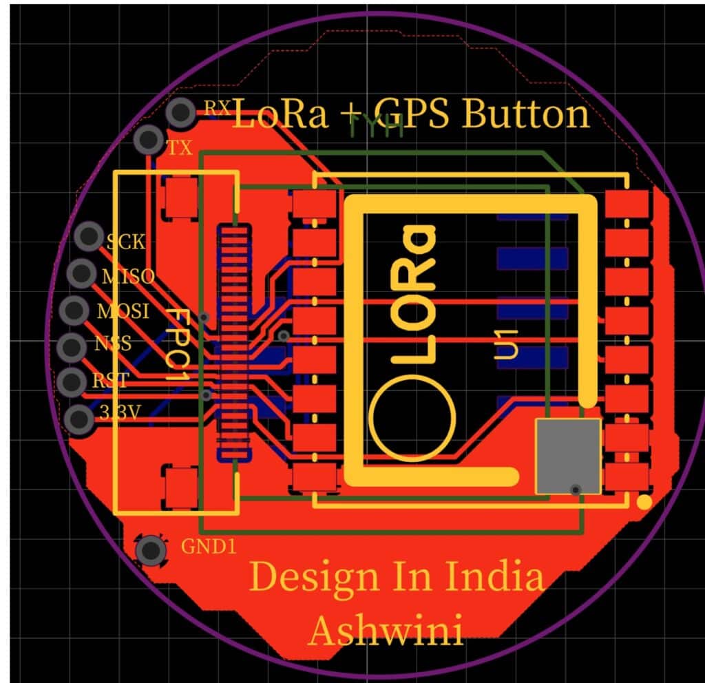 LoRa + GPS 模块的 PCB 设计